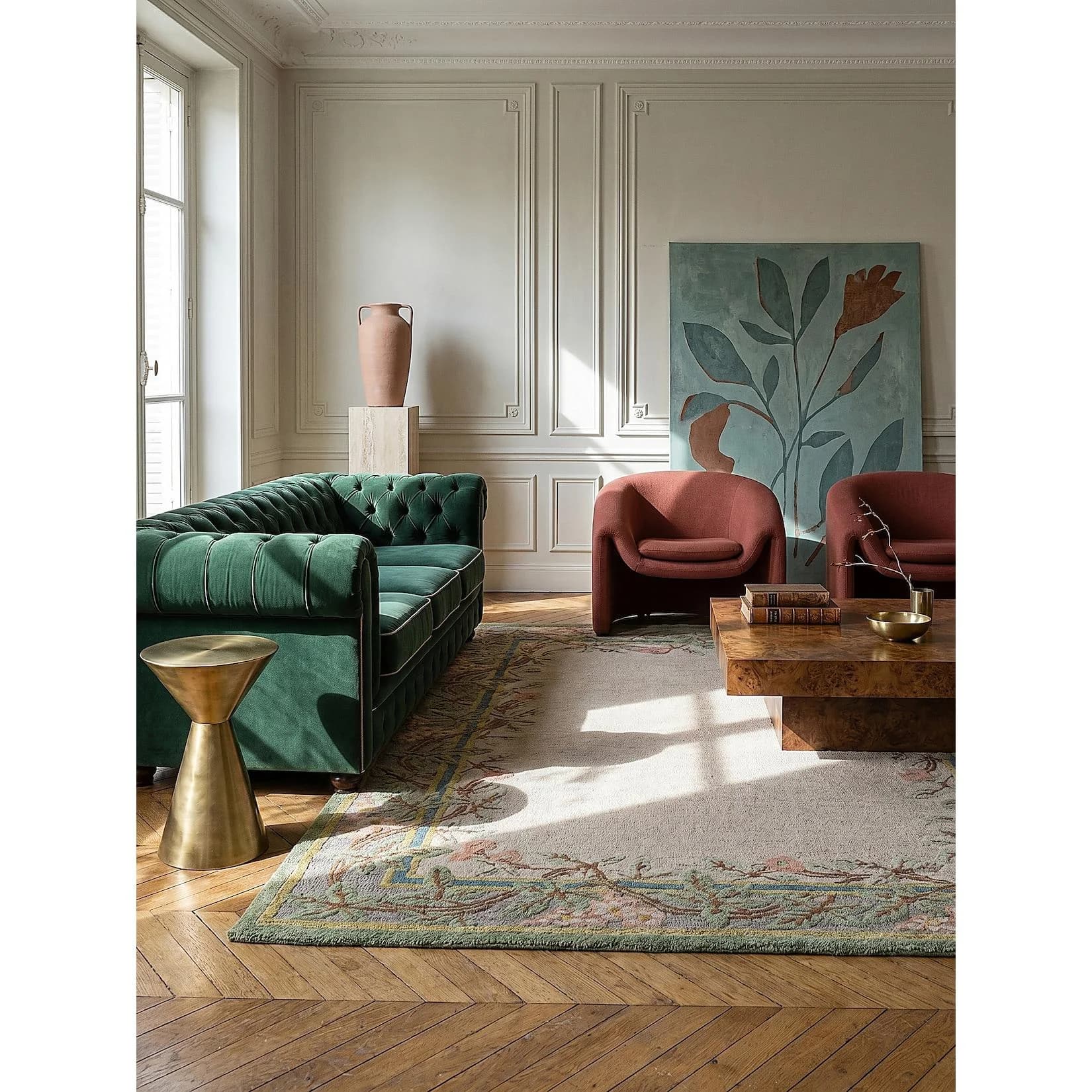 Kadima Design Wollteppich SOAR Floral Bordüre Multi