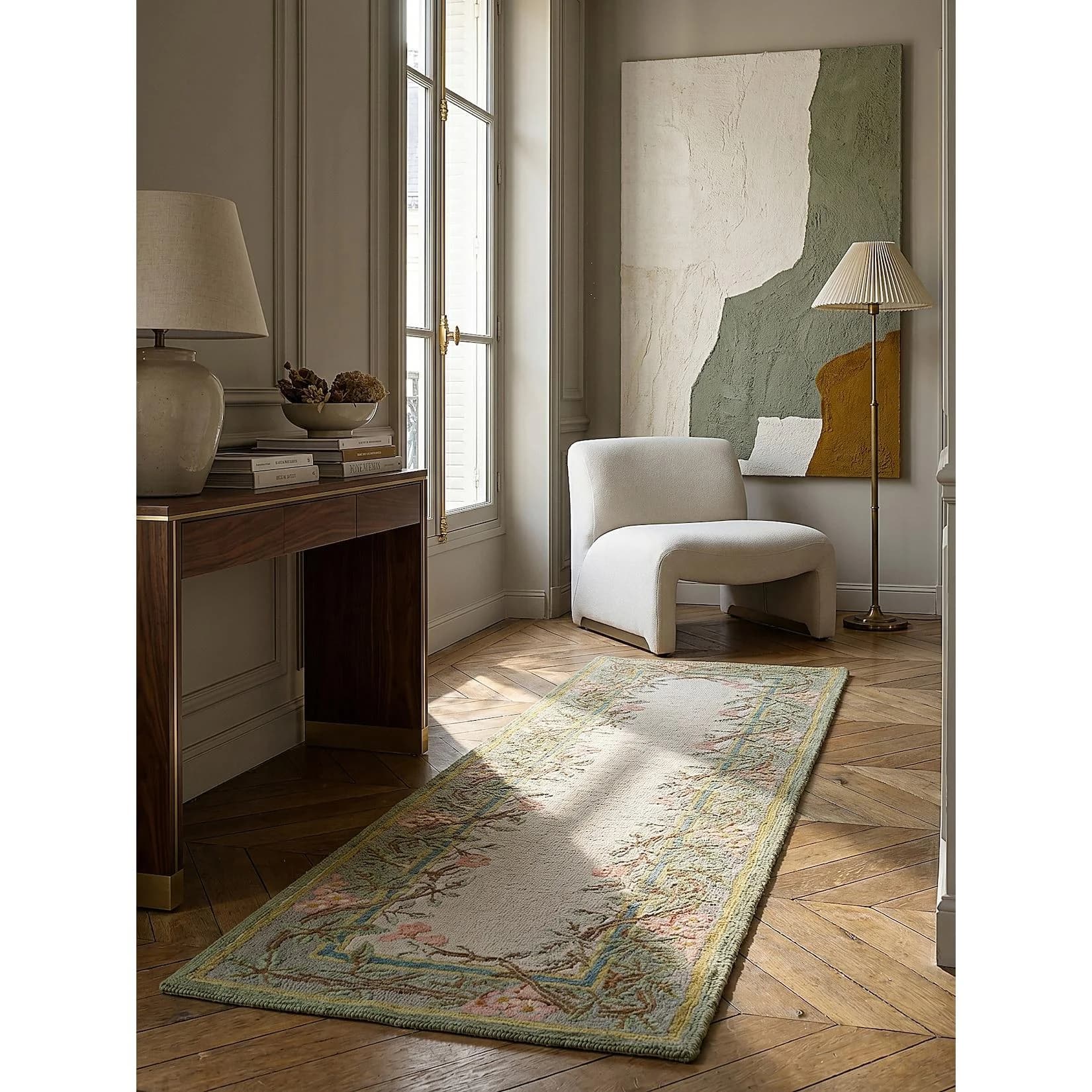 Kadima Design Teppich-Läufer SOAR Floral Bordüre Wolle