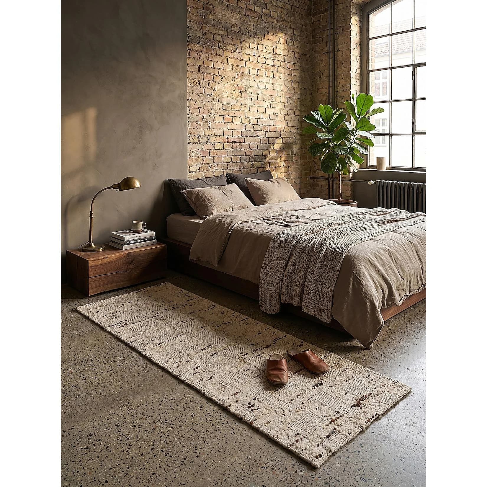 Kadima Design Teppich-Läufer ELIN Melange Natur 80x230 cm