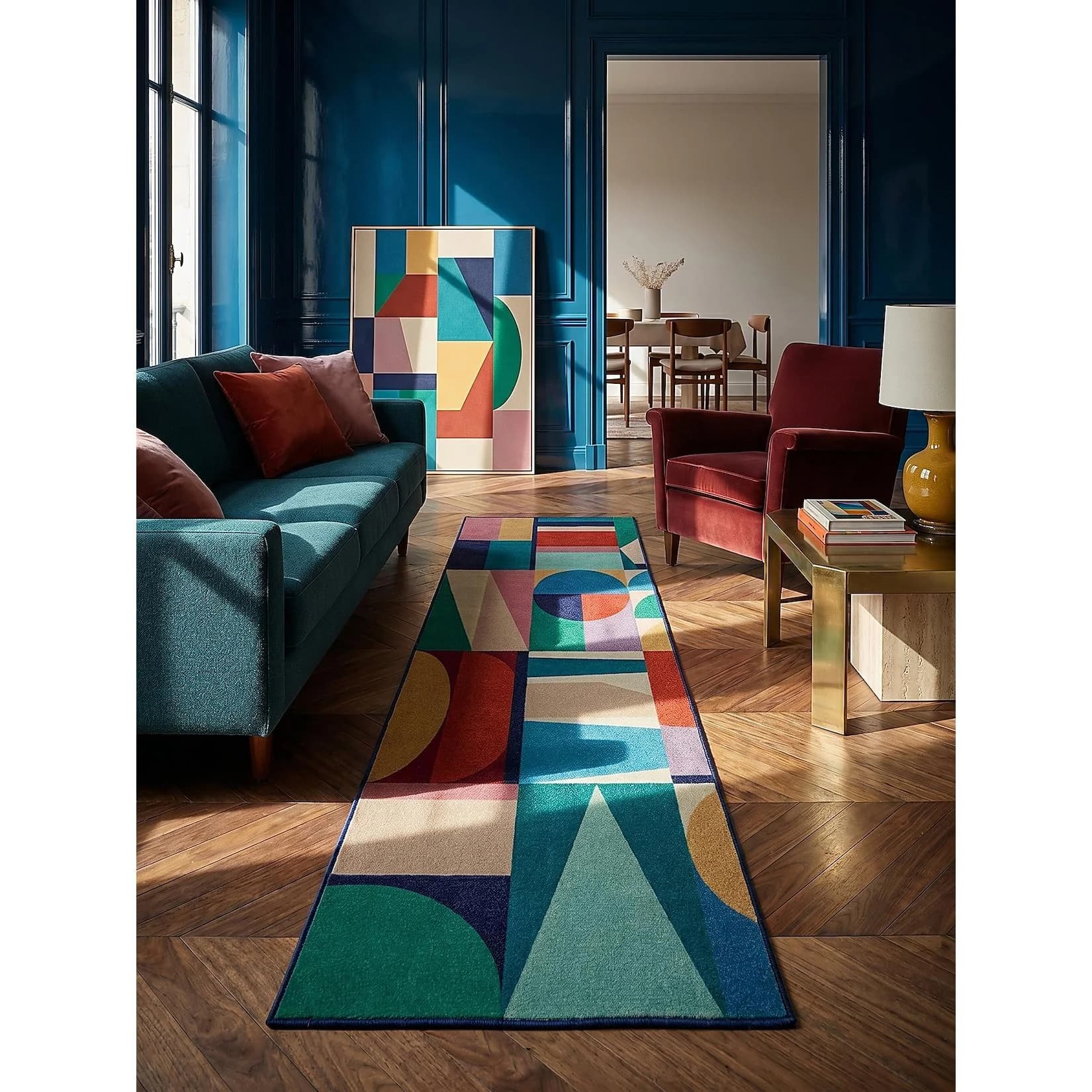KADIMA DESIGN Teppich-Läufer DAHLIA Patchwork Wolle Multi