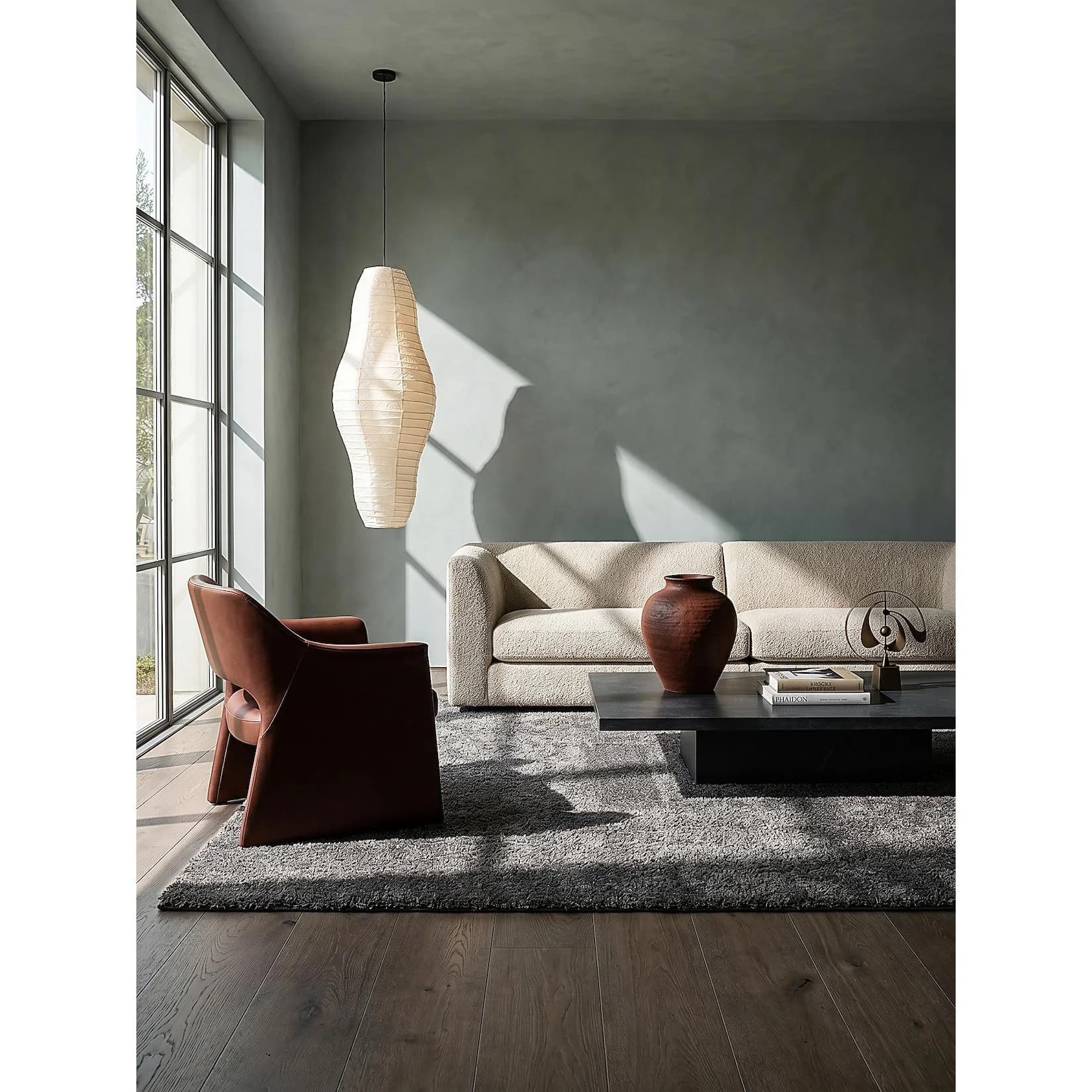 Kadima Design Shaggy-Teppich DIADEM Dunkelgrau Polyester