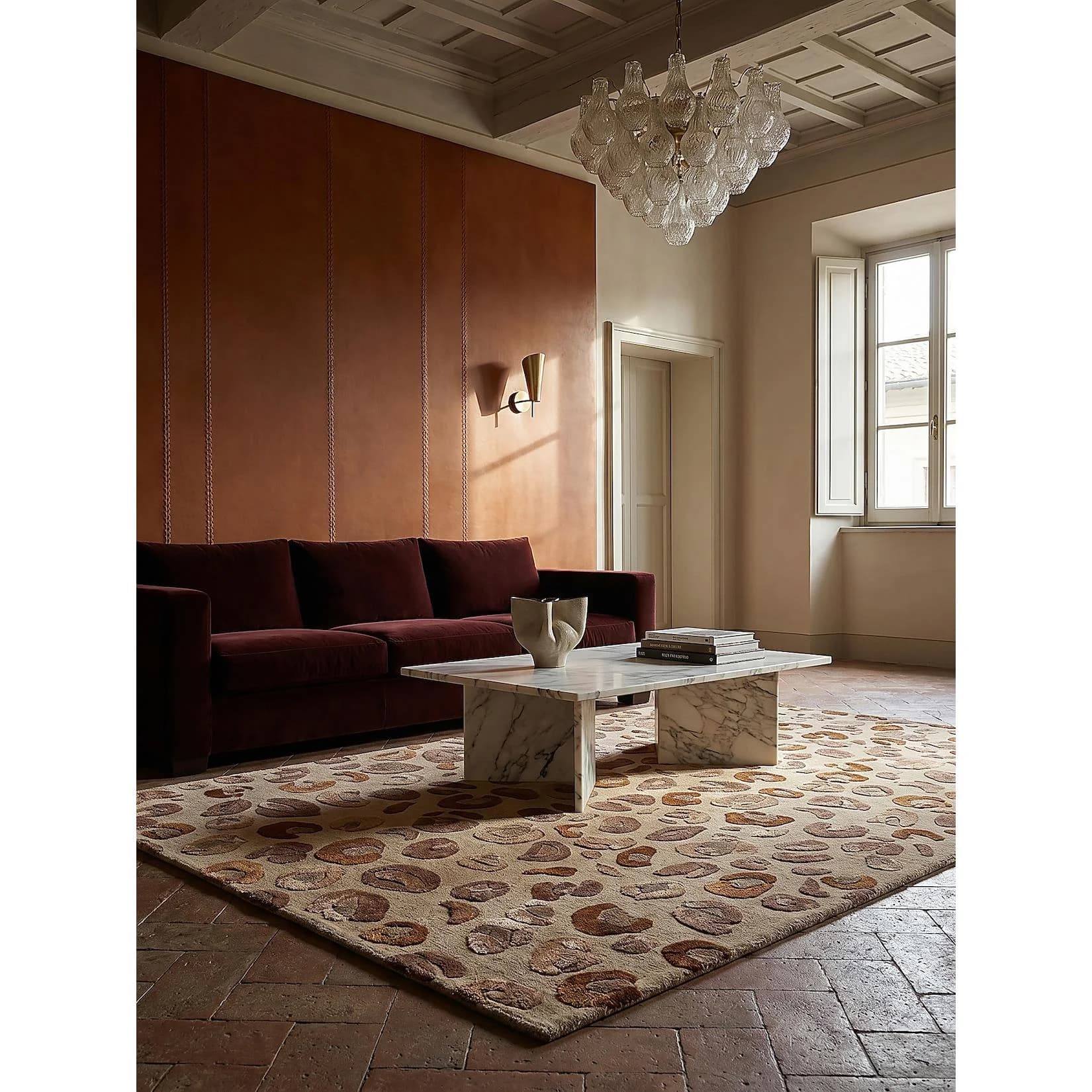 Kadima Design Designerteppich SABLE Leopard Lyocell Kurzflor