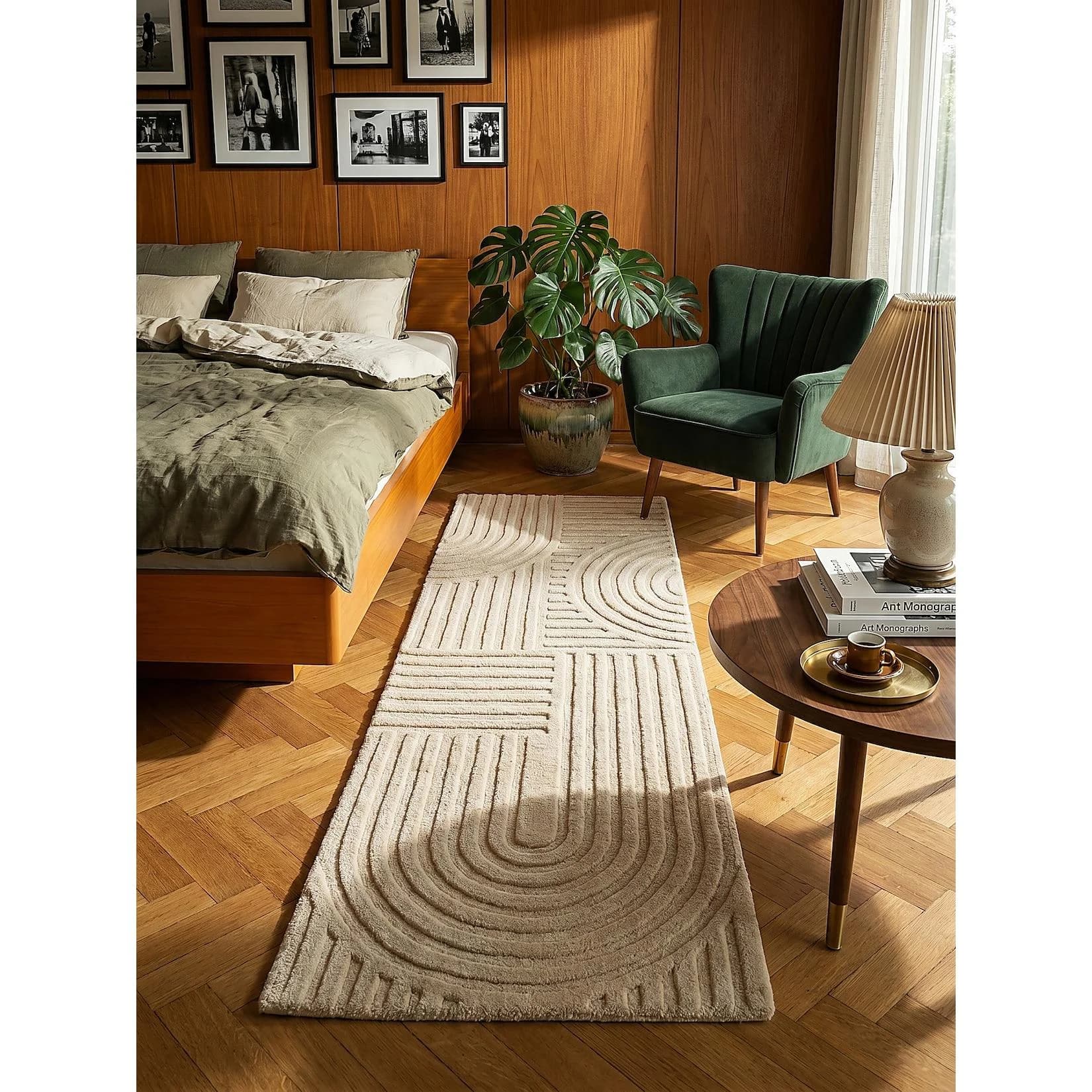 Kadima Design Teppich-Läufer LEVEN Zen Japandi Wolle 60x230 cm Natur