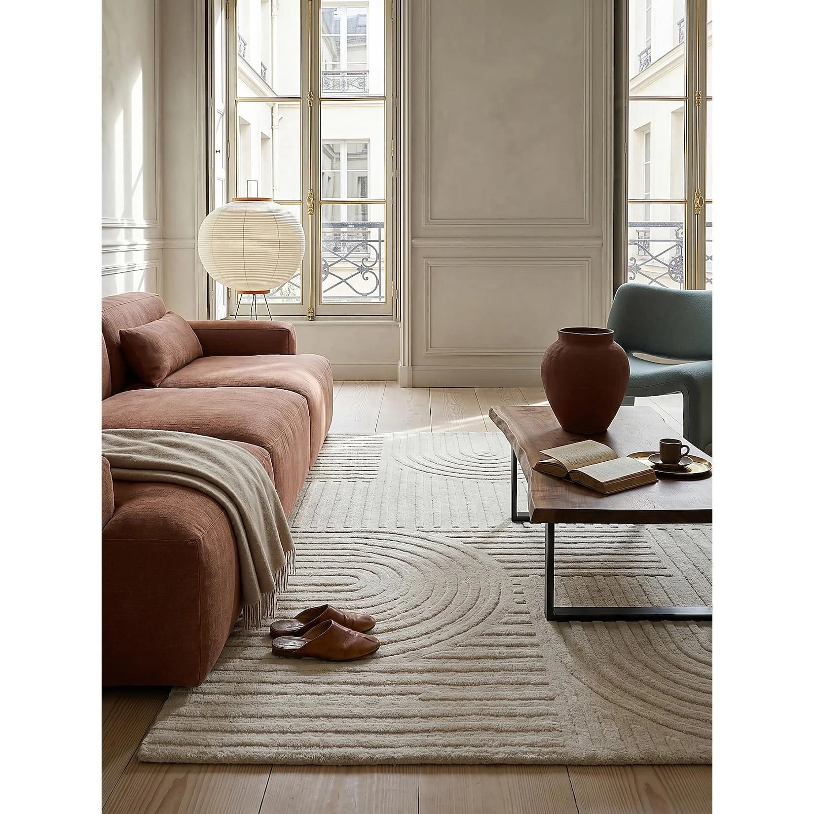 Kadima Design LEVEN Teppich Elfenbein Japandi Wolle