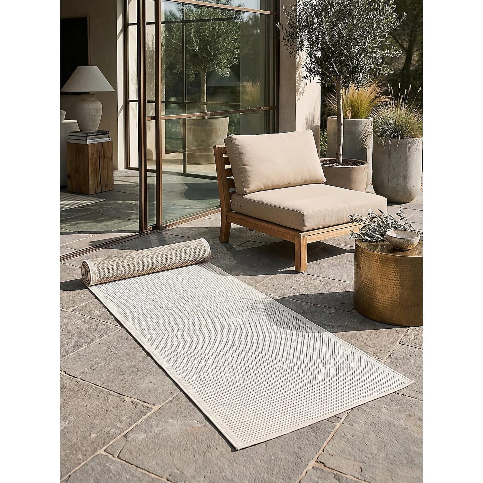 KADIMA DESIGN Läufer Flachgewebe Creme 80x150 cm
