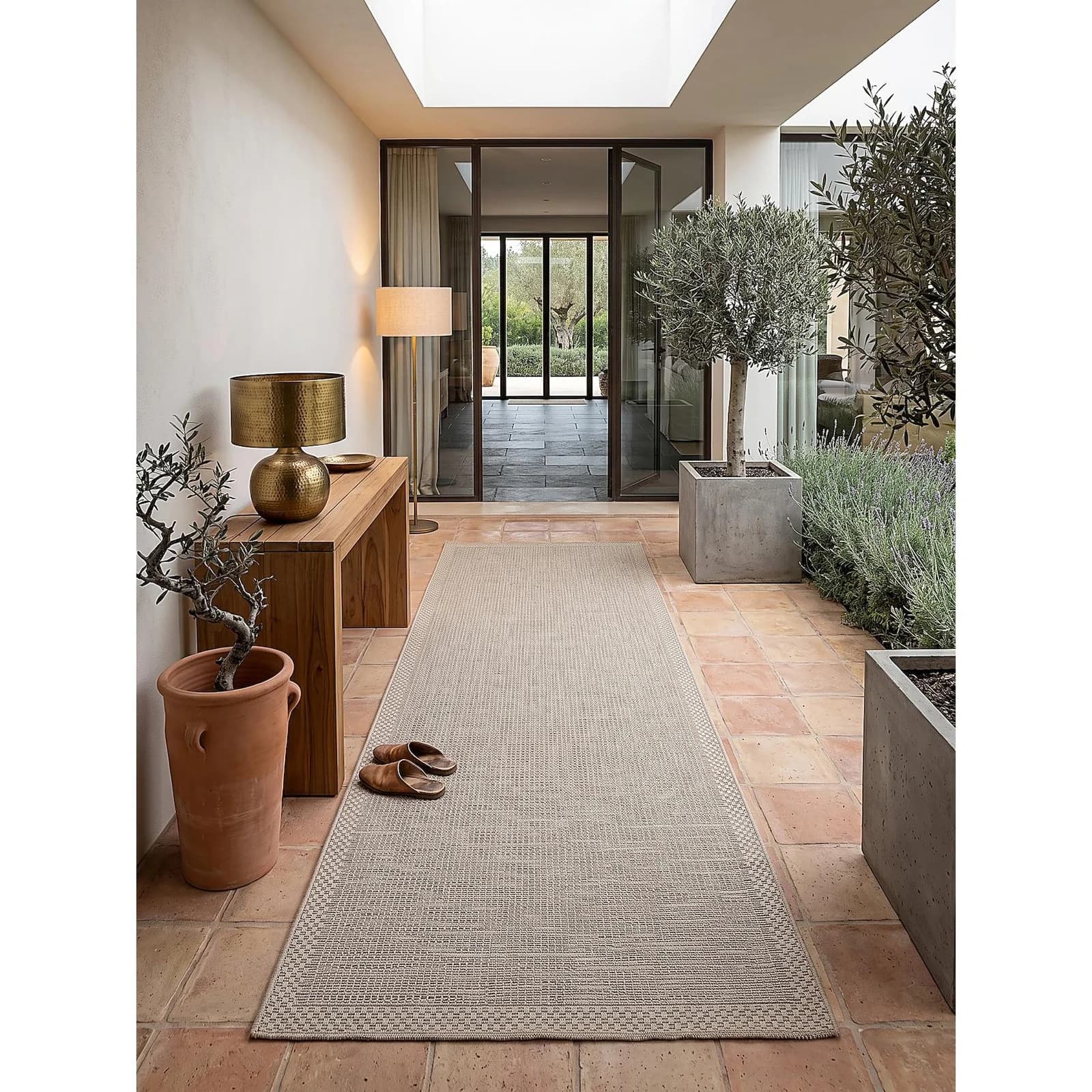 Kadima Design ESERA Läufer Flachgewebe Beige 80x150 cm