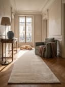 KADIMA DESIGN Teppich ALDAN Beige 60x110 Uni Polyester Antirutsch Bild 2