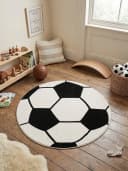 KADIMA DESIGN Kinderteppich CANAZEI Schwarz-Weiß 80x80 cm Bild 4