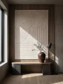 KADIMA DESIGN Teppich CETINA Beige Kurzflor 3D-Relief Bild 3