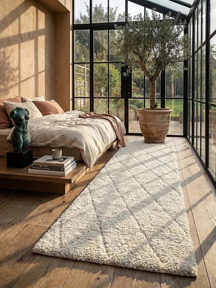 KADIMA DESIGN ATRIO Teppichläufer Creme Berber Polypropylen - Bild 2