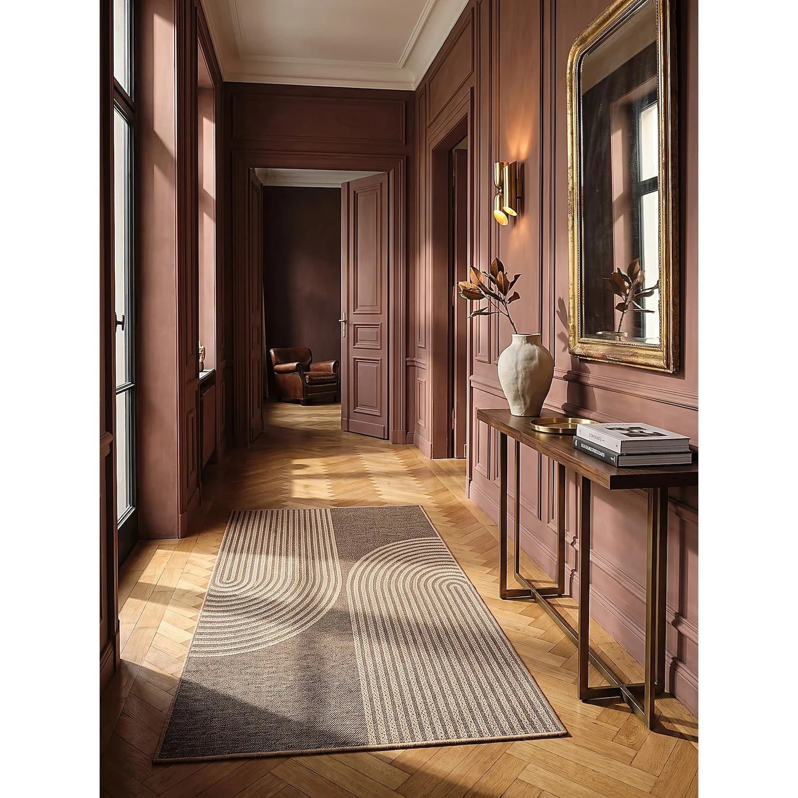 KADIMA DESIGN Läufer Flachgewebe Natur 80x150 cm