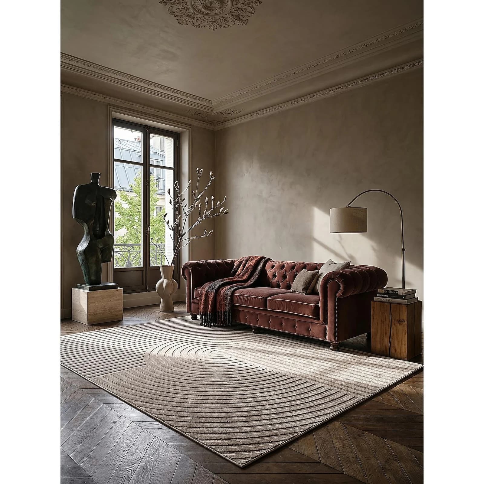 KADIMA DESIGN Teppich Kurzflor Beige 240x340 cm