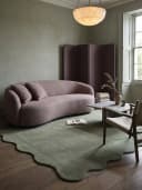 KADIMA DESIGN Teppich TIRSO Hochflor Uni Waldgrün Polyester Bild 3