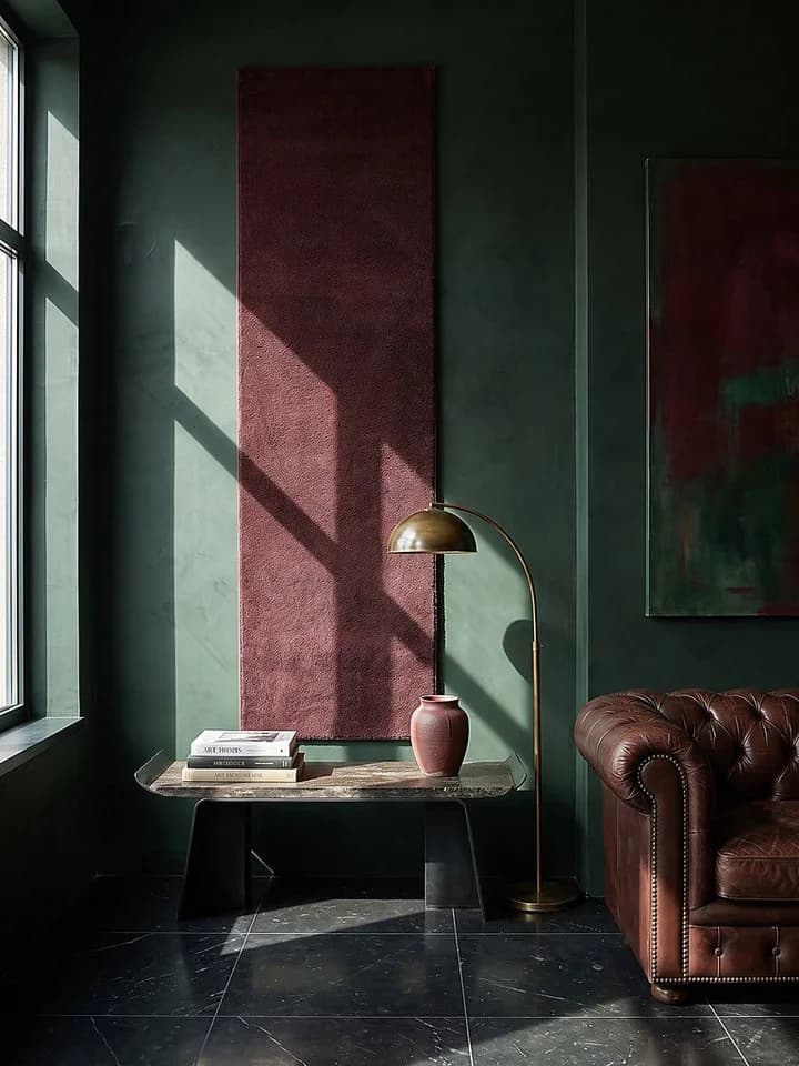 KADIMA DESIGN Teppichläufer ALDAN Bordeauxrot Polyester Antirutsch - Bild 5