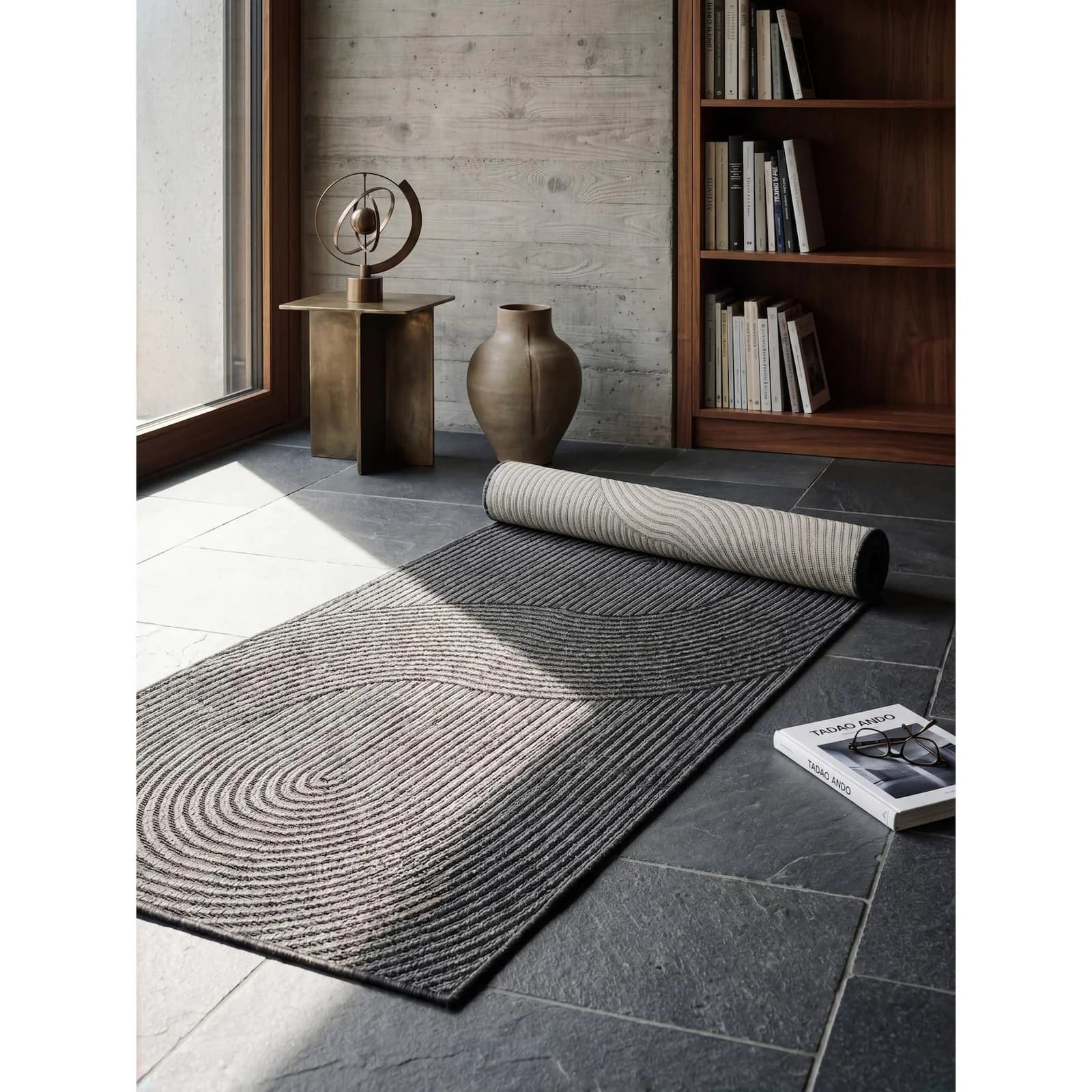 Kadima Design Läufer Flachgewebe Anthrazit 80x200 cm