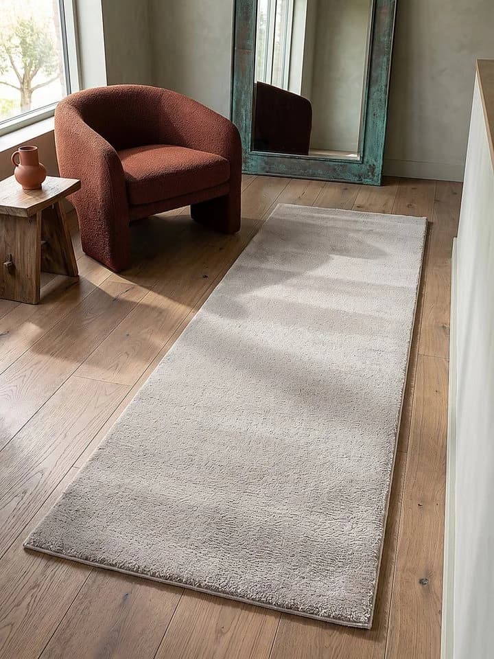 KADIMA DESIGN Teppich ALDAN Hochflor Sand Uni Polyester - Bild 2