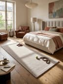 KADIMA DESIGN Teppich ALDAN Hochflor Sand Uni Polyester Bild 4