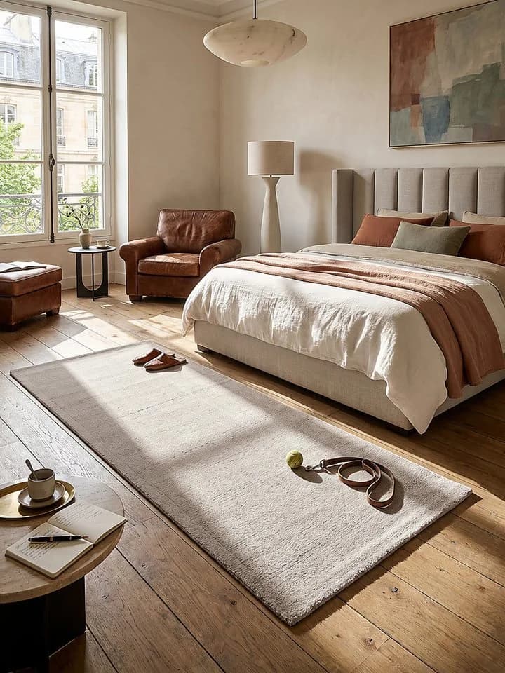 KADIMA DESIGN Teppich ALDAN Hochflor Sand Uni Polyester - Bild 4