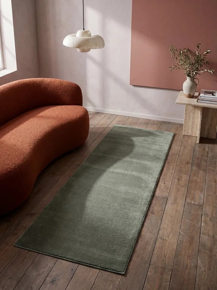 KADIMA DESIGN Teppich ALDAN Waldgrün Polyester Antirutsch