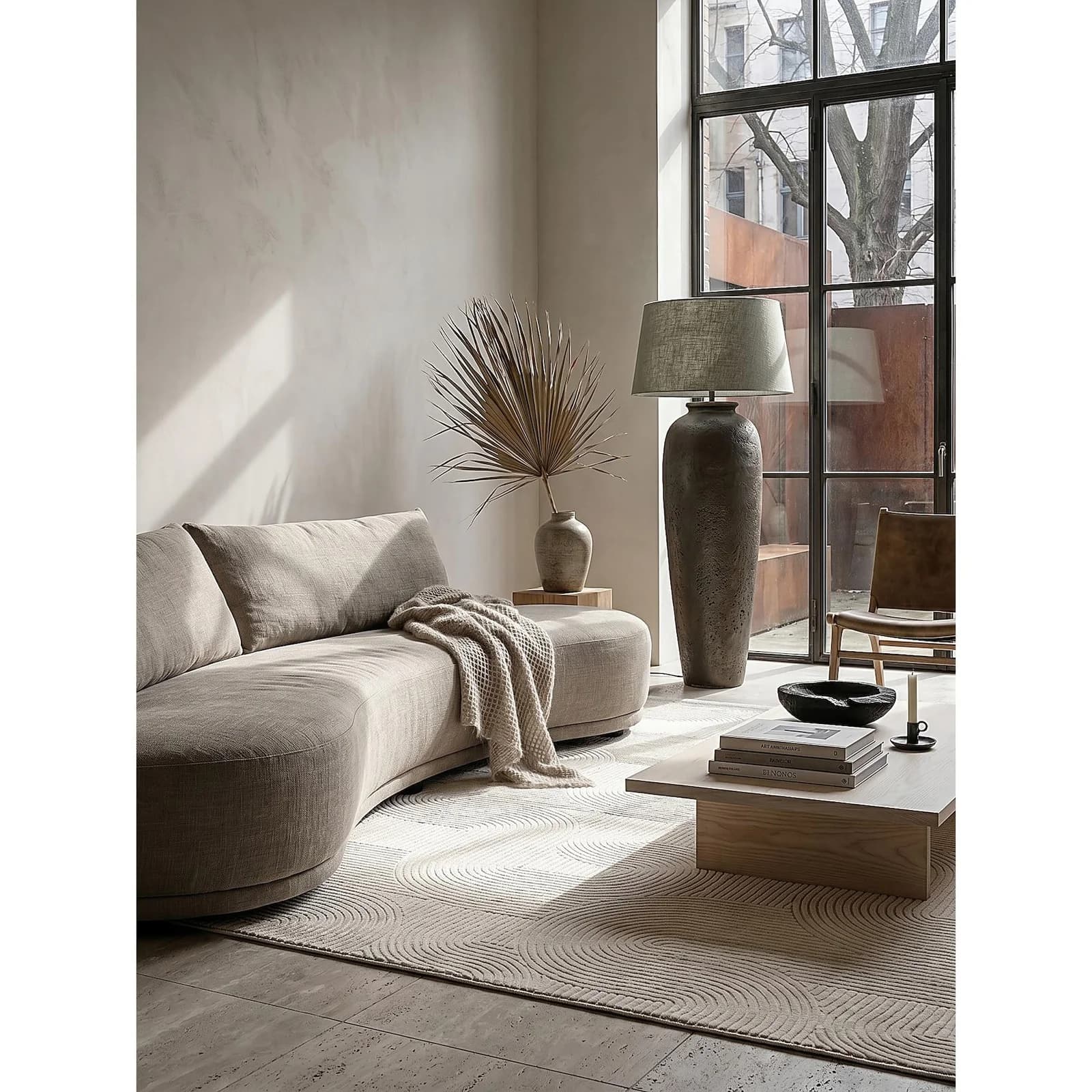 KADIMA DESIGN DALAR Teppich Creme 120x160 cm Kurzflor