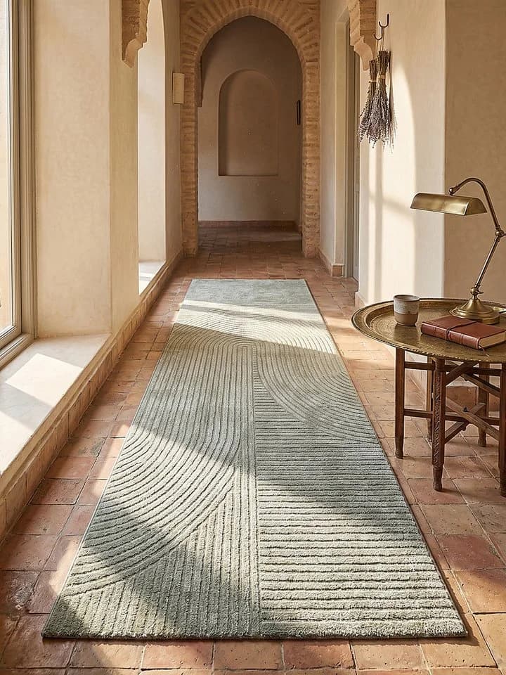 KADIMA DESIGN Teppich CETINA Grün Kurzflor