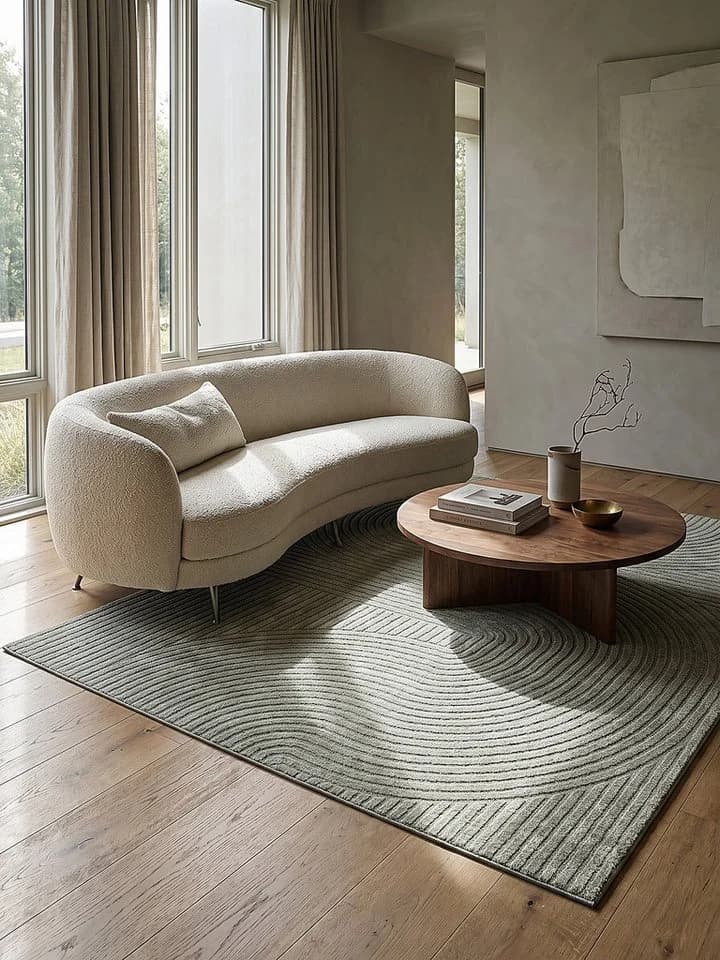 KADIMA DESIGN Teppich CETINA Grün Kurzflor - Bild 4