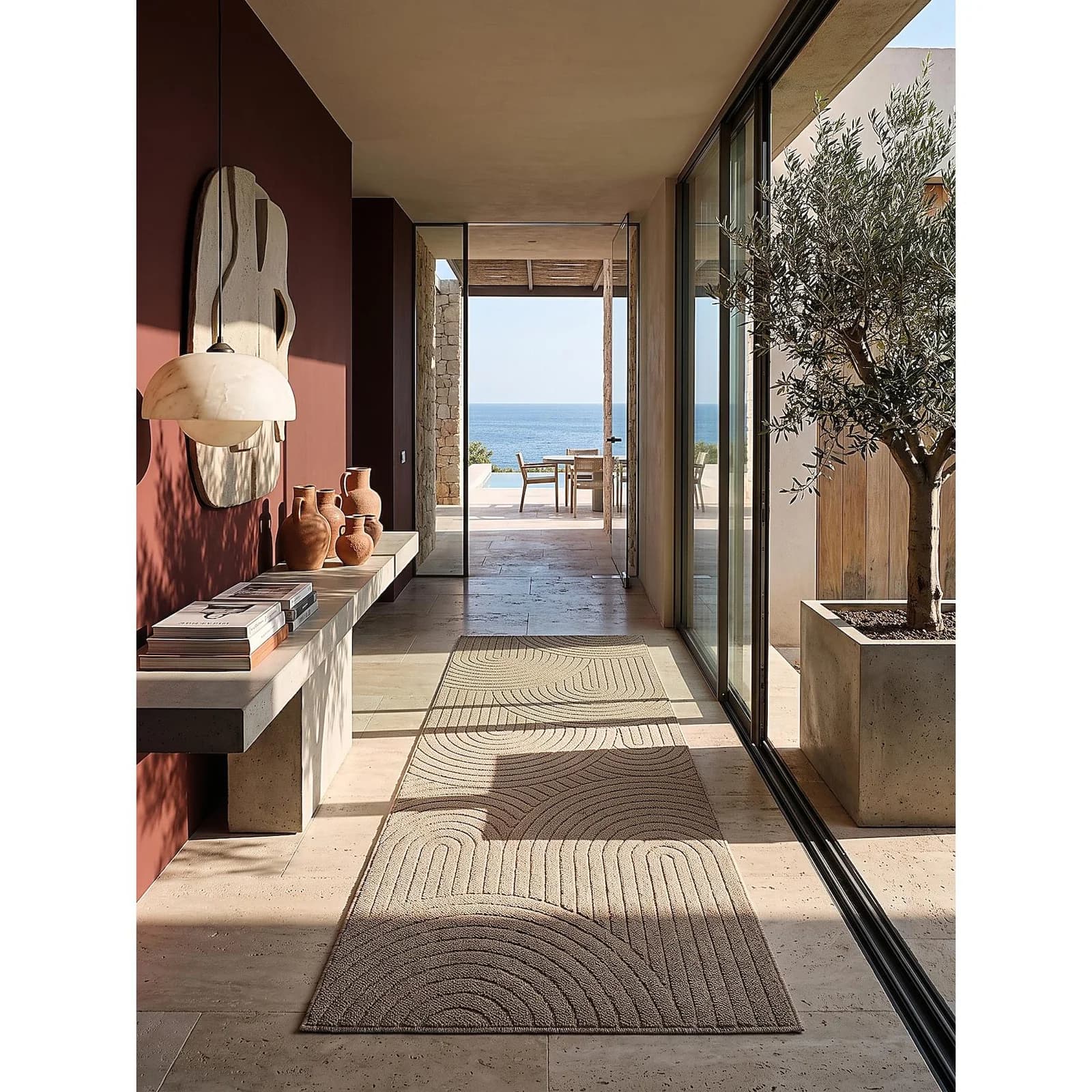 KADIMA DESIGN TOCE Läufer Pflegeleicht Natur 80x150 cm