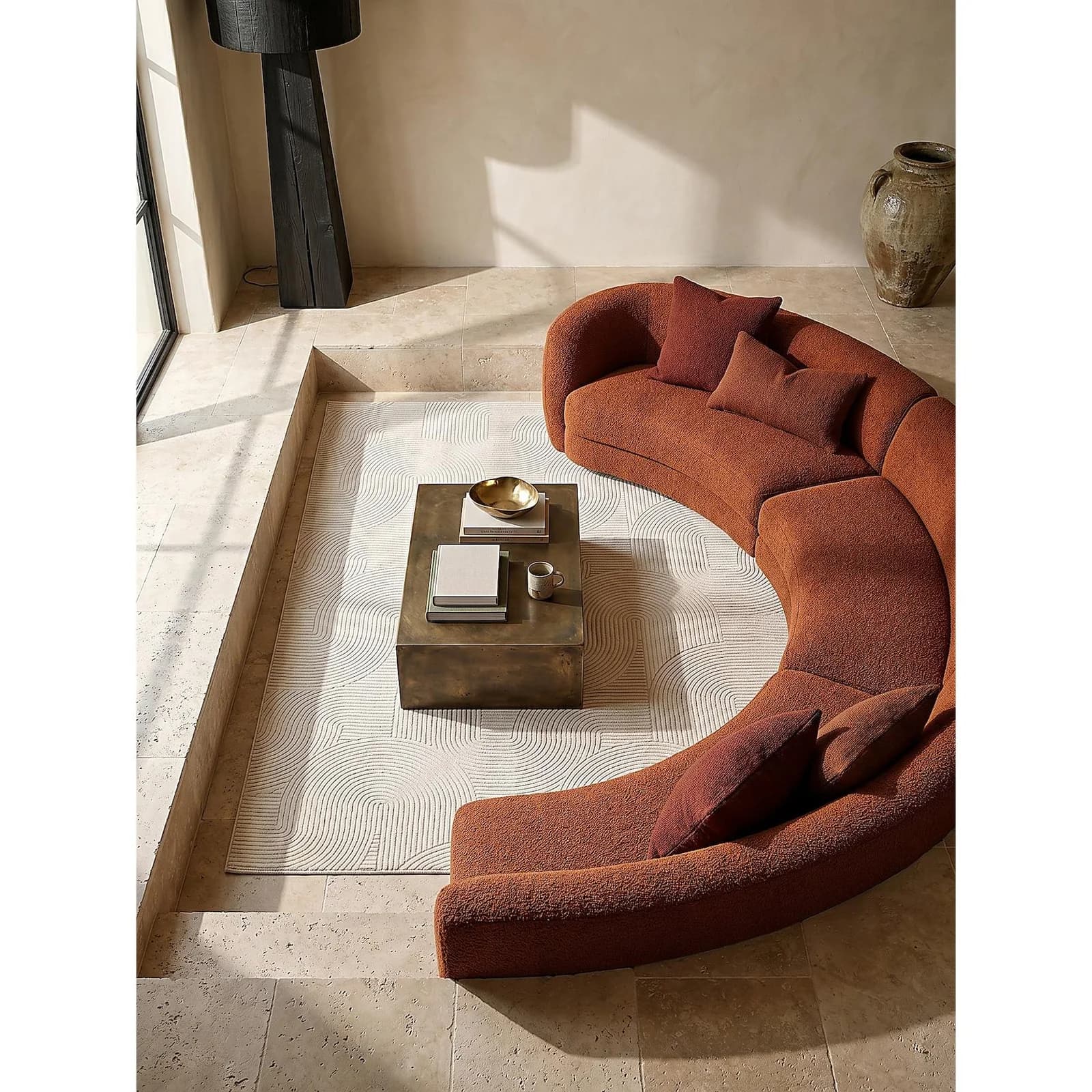 Kadima Design DALAR Teppich Creme 200x200 cm Kurzflor