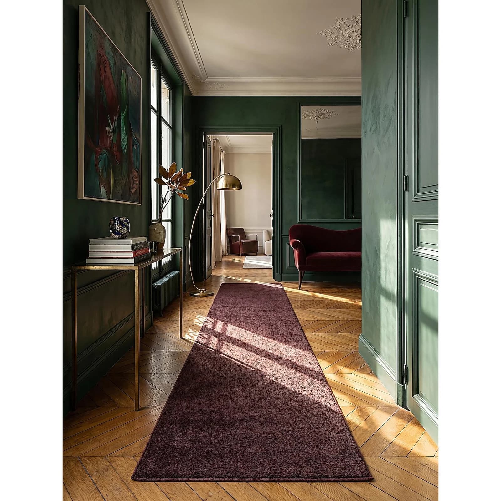 Kadima Design ALDAN Läufer Antirutsch Bordeauxrot
