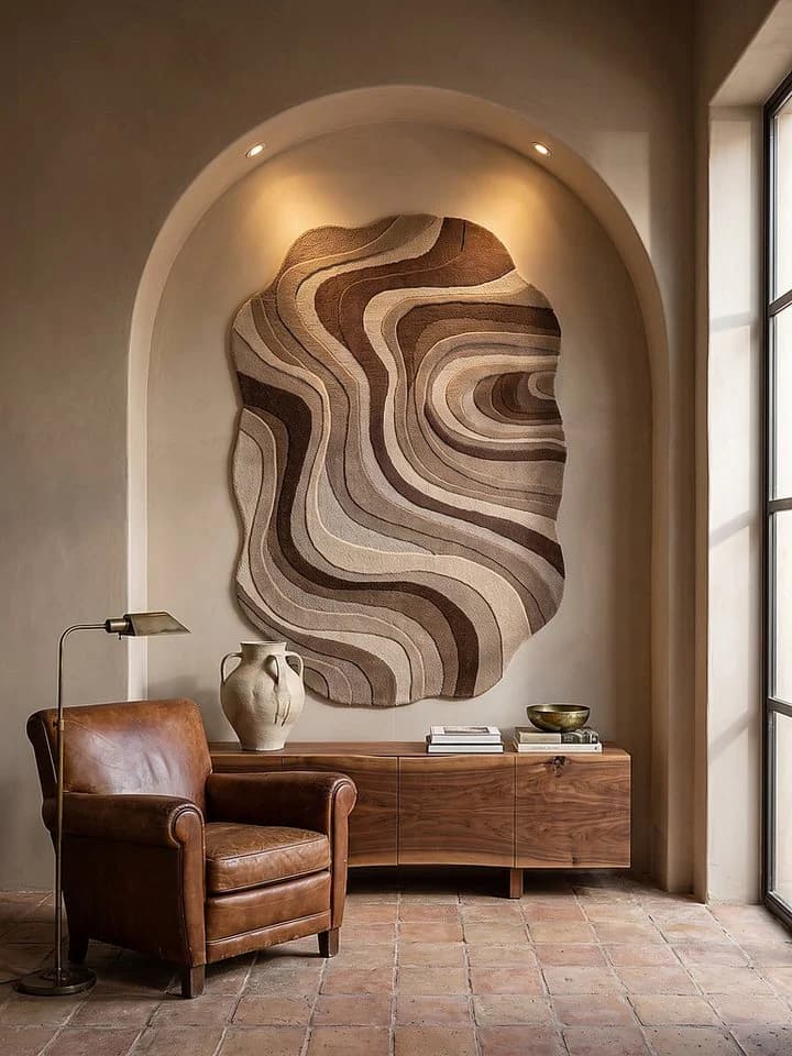 KADIMA DESIGN Wollteppich EFFRA Oval Natur 140x200 cm - Bild 4