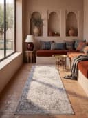 KADIMA DESIGN VERNANTE Läufer Beige-Grau Orientalisch Floral Bild 3