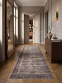 KADIMA DESIGN VERNANTE Läufer Teppich 80x150 cm Braun-Grau Polyester Kurzflor Bild 2