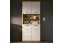 furnling Hochschrank Scott 4 Türen Grau Holzoptik Modern Bild 1