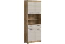 furnling Hochschrank Scott 4 Türen Grau Holzoptik Modern Bild 2