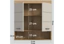furnling Hängeschrank Scott 2 Türen Grau Braun Modern Bild 3