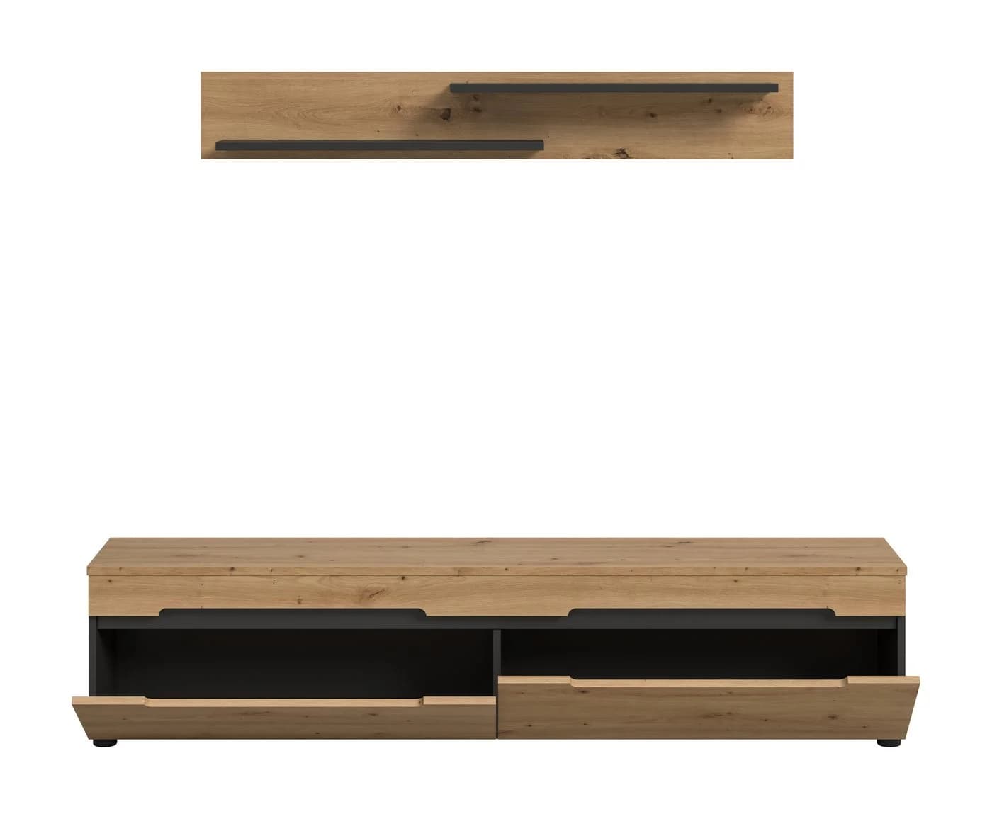 furnling Lowboard Cano TV Schrank 170 cm Beige/Grau - Bild 4