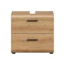 furnling Waschbeckenunterschrank Ivy 2 Schubladen Eiche Optik Bild 3