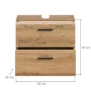 furnling Waschbeckenunterschrank Ivy 2 Schubladen Eiche Optik Bild 5