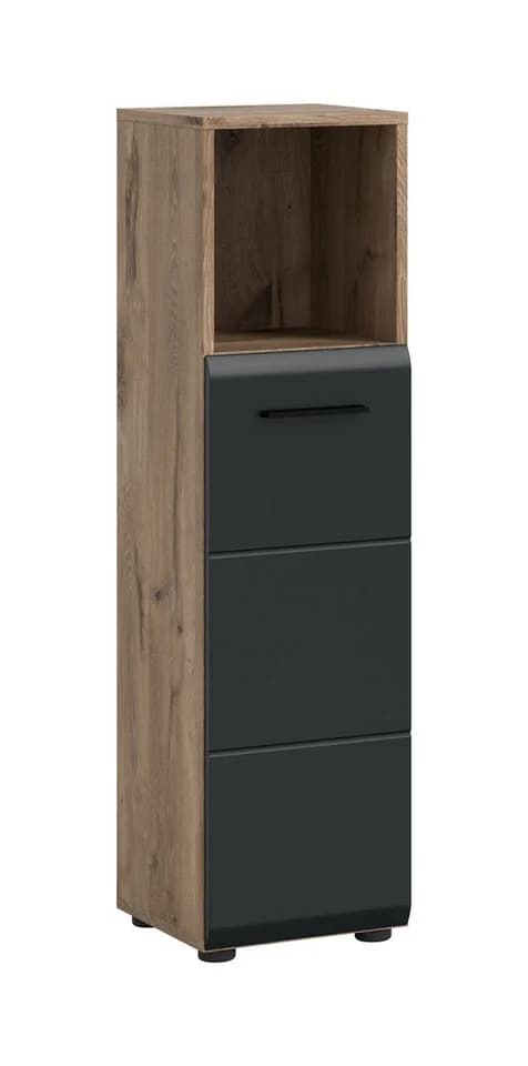 furnling Stauraumschrank Ivy Compact Schwarz Matt mit offener Ablage - Bild 2