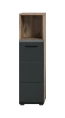 furnling Stauraumschrank Ivy Compact Schwarz Matt mit offener Ablage Bild 3