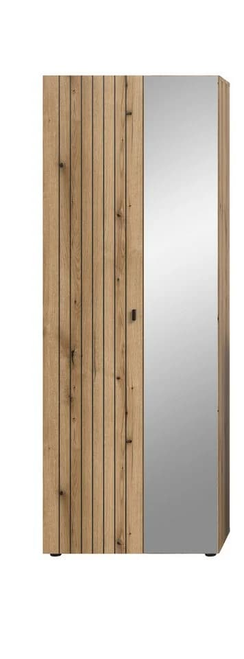 furnling Garderobenschrank Stalon Braun Spiegeltür - Bild 3