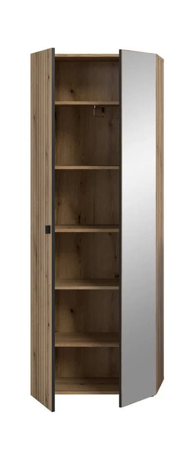 furnling Garderobenschrank Stalon Braun Spiegeltür - Bild 4