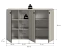 furnling Schuhkommode Stalon Grau 9 Fächer Paneeloptik Bild 5