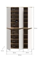 furnling Mehrzweckschrank Sarca 1 mit Kleiderstange und 6 Türen Bild 5