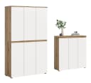 furnling Mehrzweckschrank-Set Sarca Weiß Evoke Oak 28 Fächer Bild 2