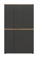 furnling Mehrzweckschrank Sarca 1 Kleiderstange 6 Türen Anthrazit/Eiche Bild 3