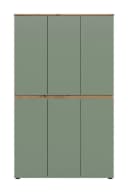furnling Mehrzweckschrank Sarca 1 mit Kleiderstange, 6 Türen, 18 Fächer, Grün Bild 3
