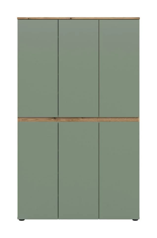 furnling Mehrzweckschrank Sarca 1 mit Kleiderstange, 6 Türen, 18 Fächer, Grün - Bild 3