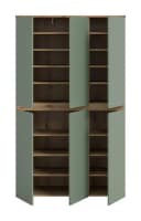 furnling Mehrzweckschrank Sarca 1 mit Kleiderstange, 6 Türen, 18 Fächer, Grün Bild 4