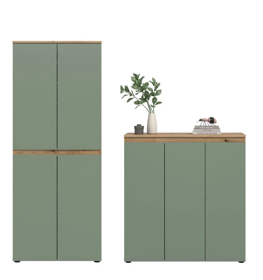 furnling Mehrzweckschrank-Set Sarca 2-tlg. Kommode & Schrank Grün - Bild 3